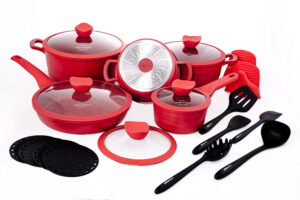 Jogo de Panelas - D Lucca - Vermelho