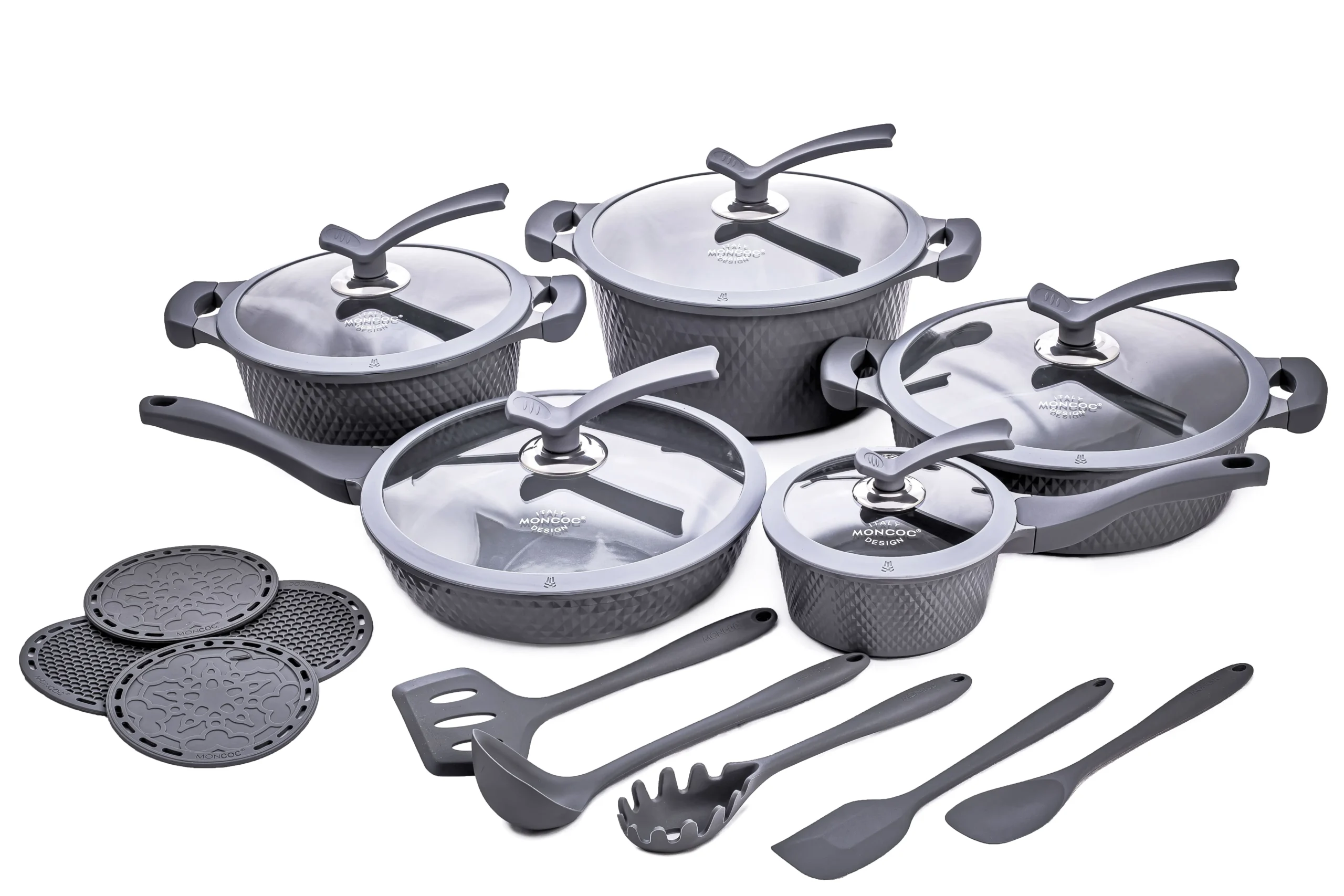 Jogo de Panelas - Arezzo - Cinza